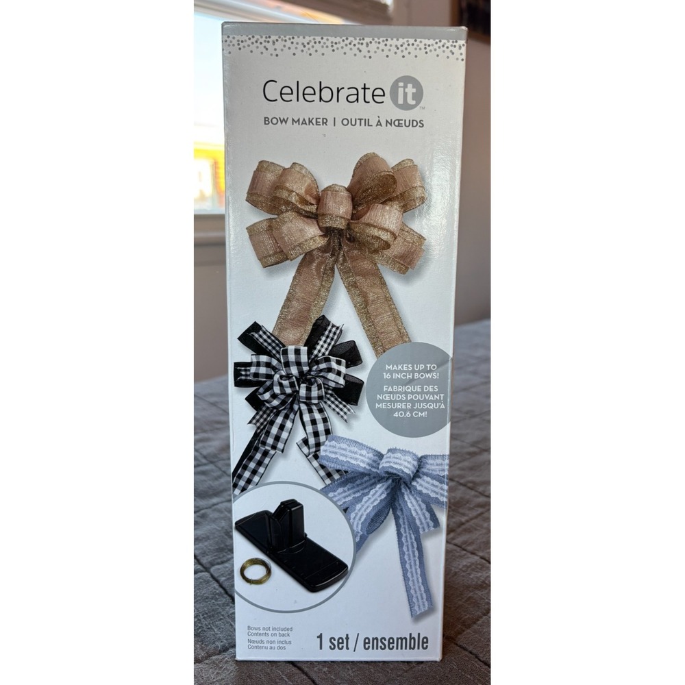 Bow Maker by Celebrate It‎ Makes up to 16" Bows, Christmas, Wreaths, Weddings